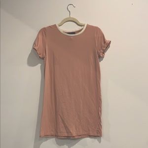 POWDER PINK TSHIRT DRESS